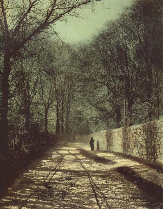 Atkinson Grimshaw Tree Shadows on the Park Wall,Roundhay Park Leeds Norge oil painting art